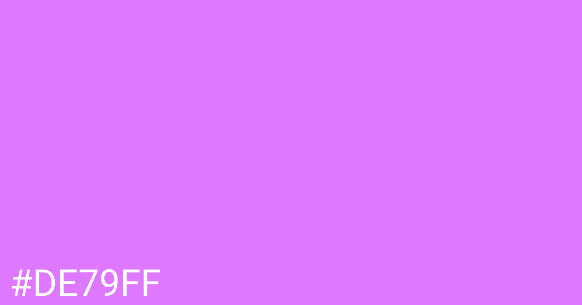 Hex color #de79ff graphic