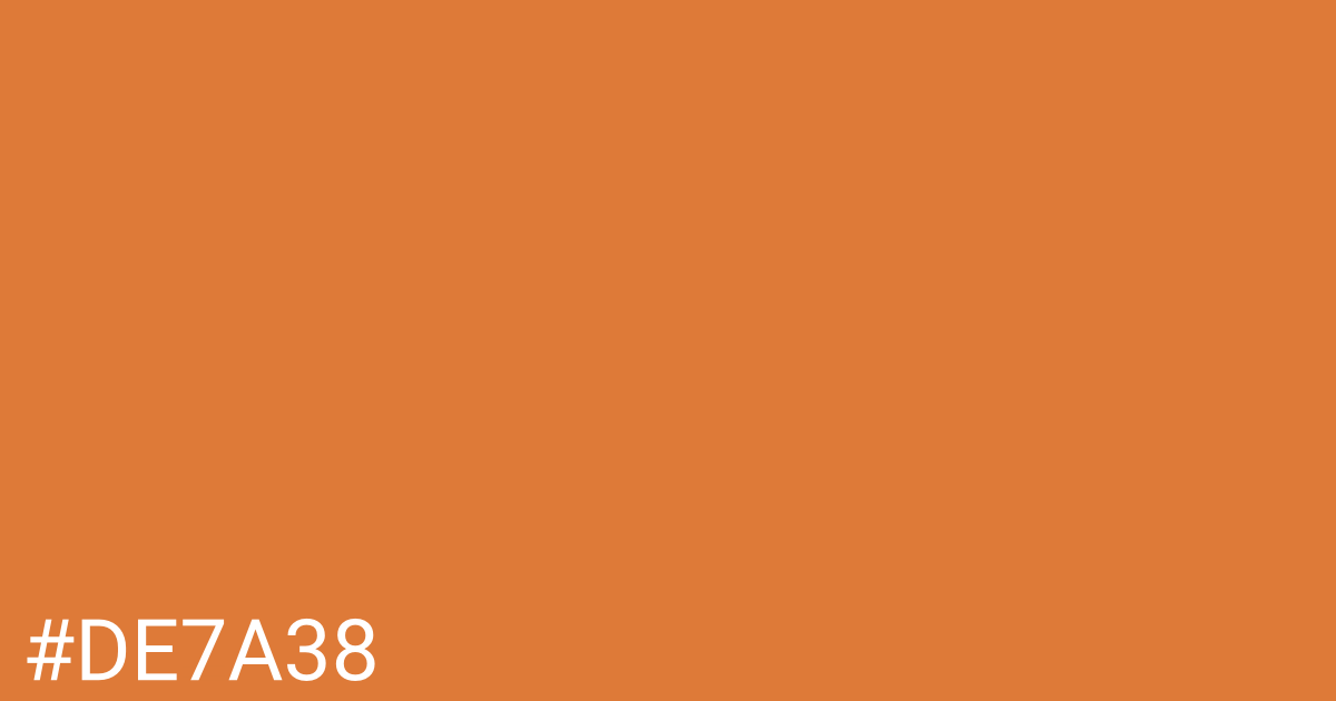 Hex color #de7a38 graphic