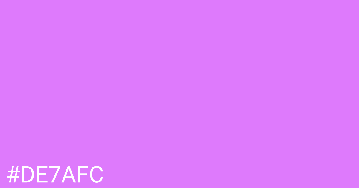 Hex color #de7afc graphic