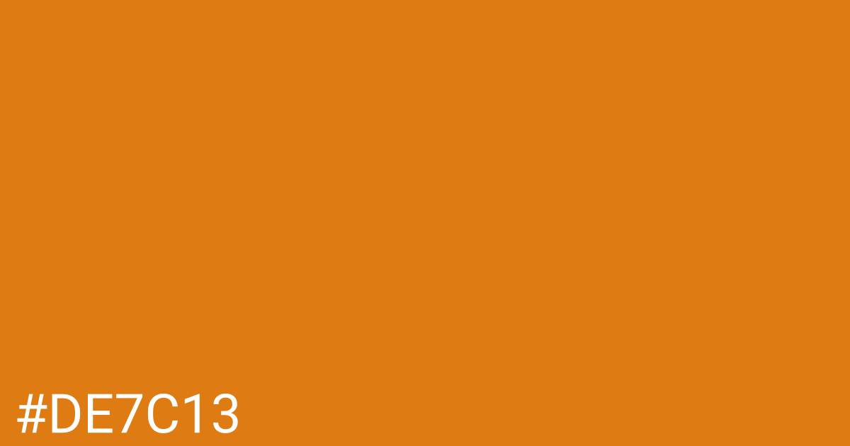 Hex color #de7c13 graphic