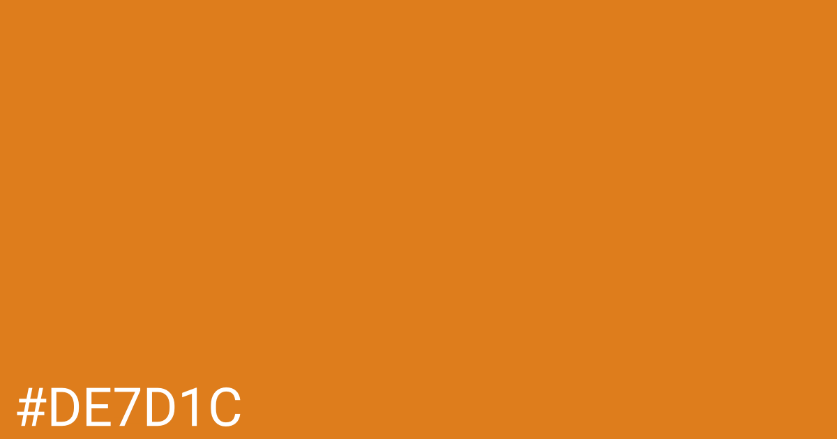 Hex color #de7d1c graphic