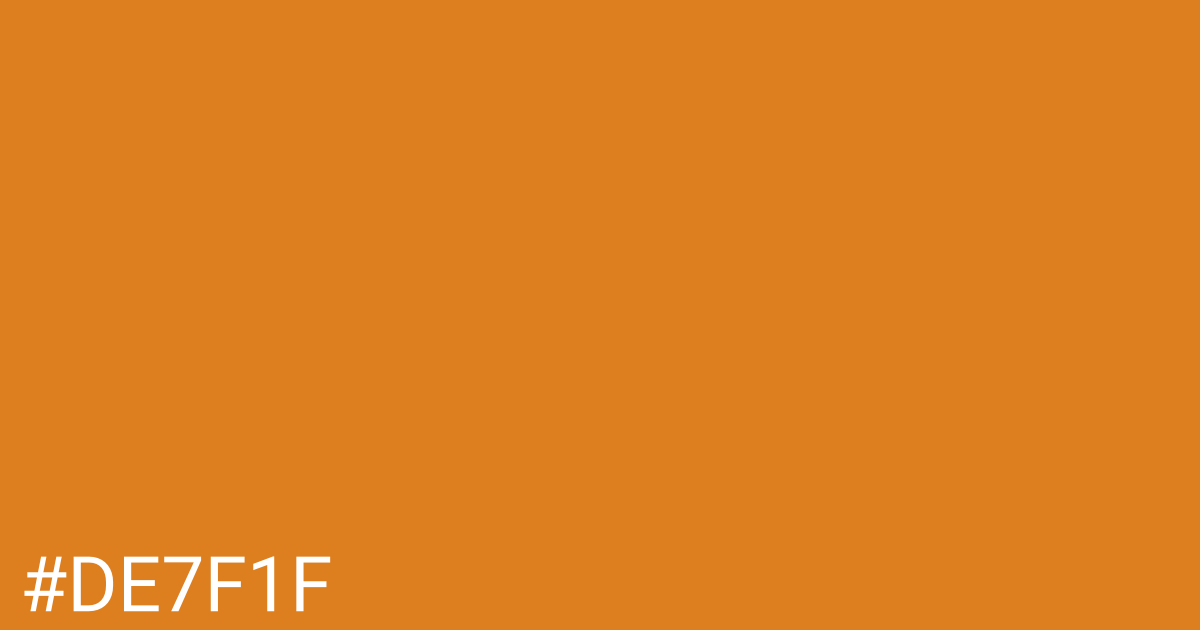 Hex color #de7f1f graphic