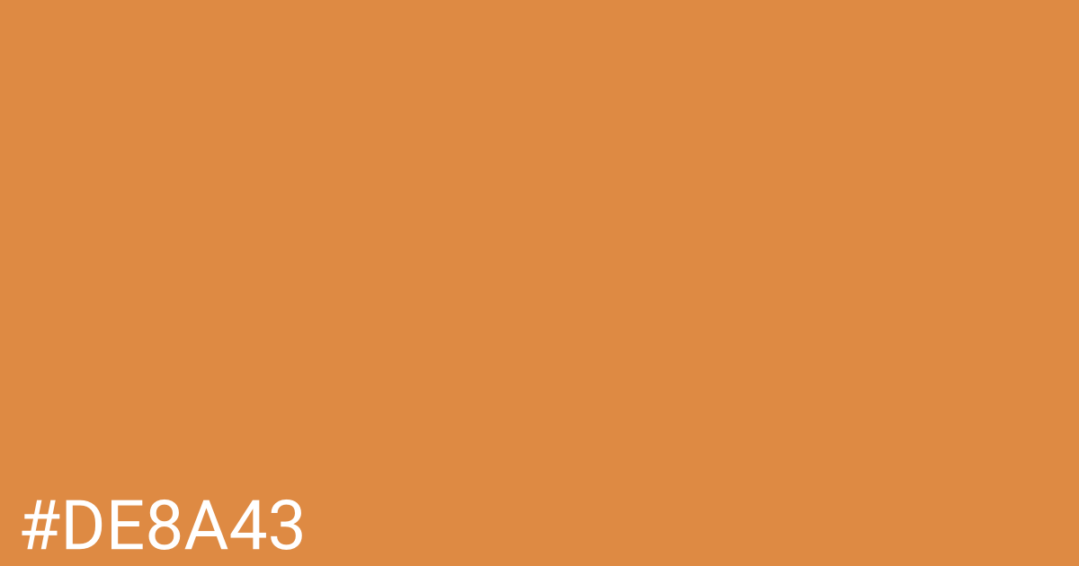 Hex color #de8a43 graphic