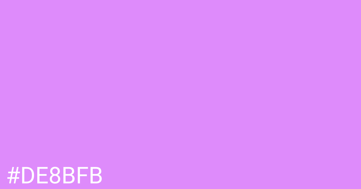 Hex color #de8bfb graphic