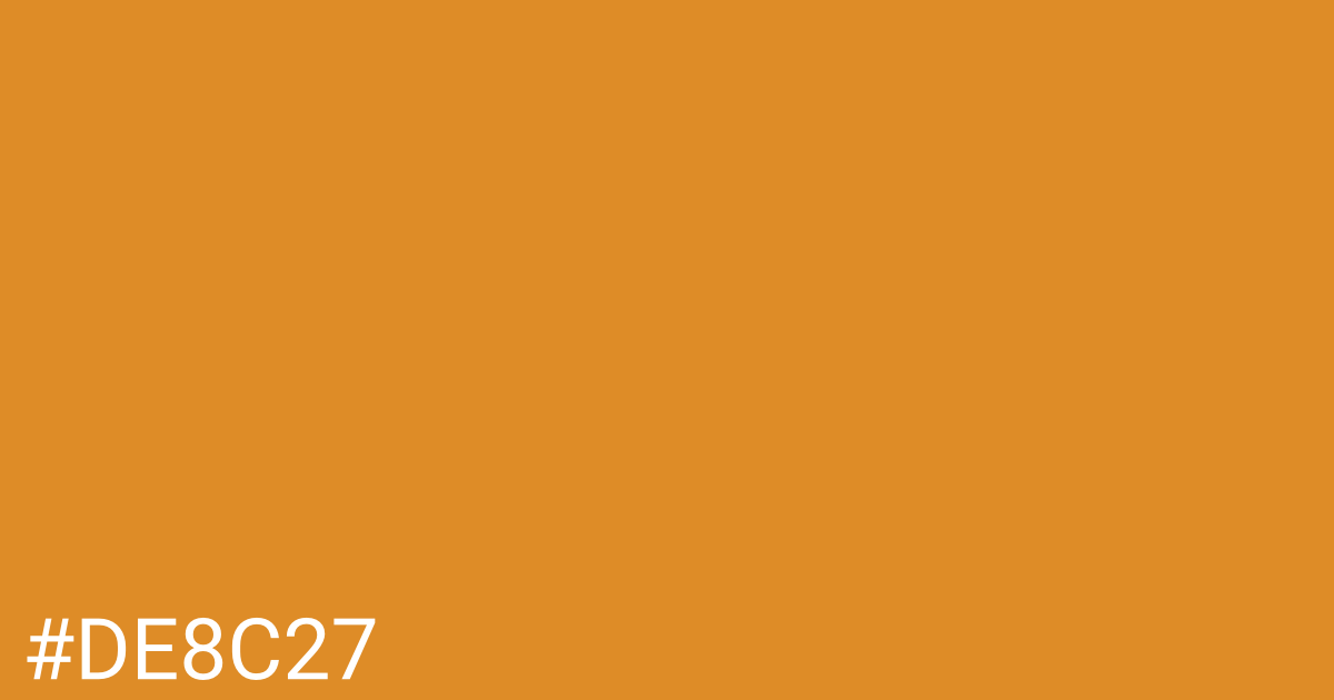 Hex color #de8c27 graphic