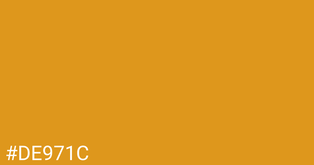 Hex color #de971c graphic