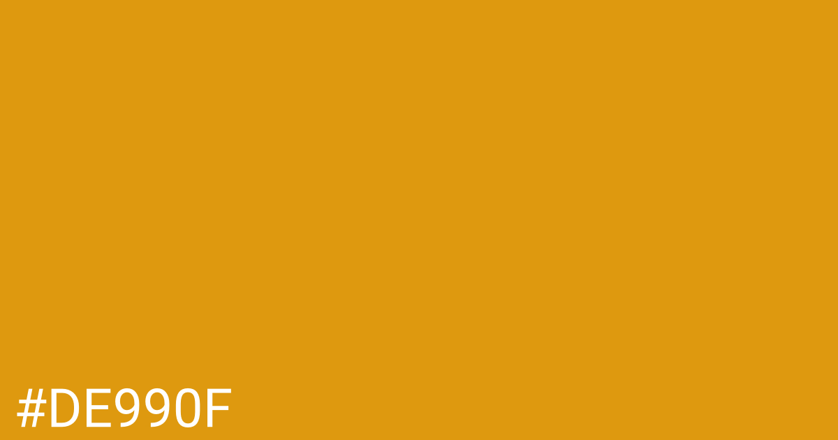 Hex color #de990f graphic