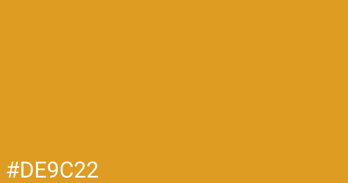 Hex color #de9c22 graphic