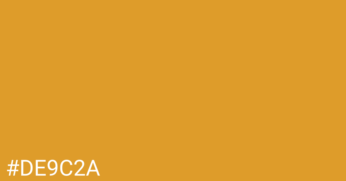 Hex color #de9c2a graphic