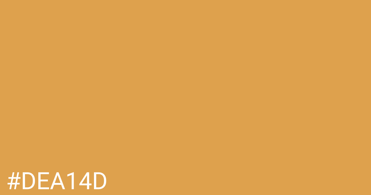 Hex color #dea14d graphic