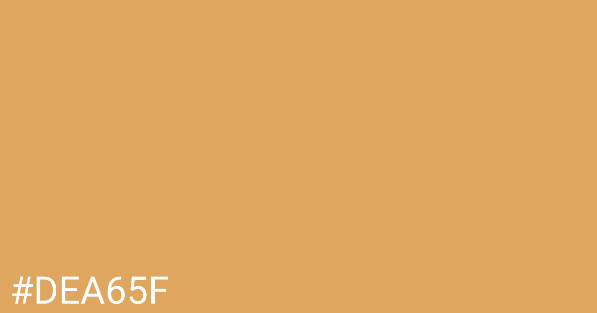 Hex color #dea65f graphic