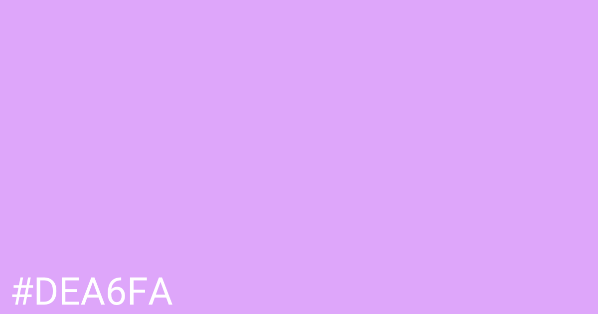 Hex color #dea6fa graphic