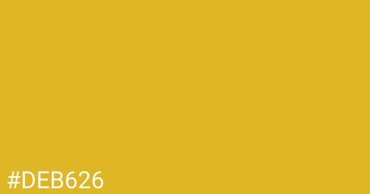 Hex color #deb626 graphic