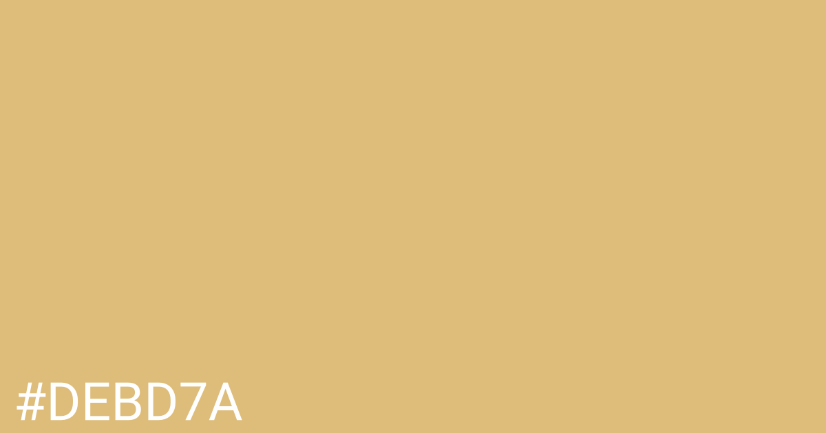 Hex color #debd7a graphic