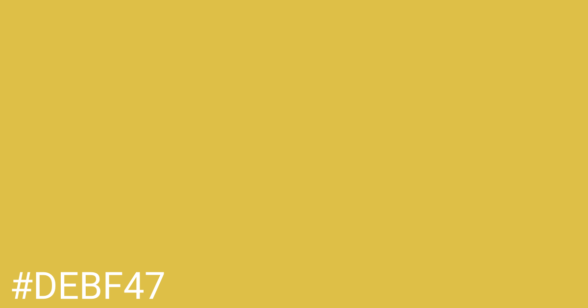 Hex color #debf47 graphic