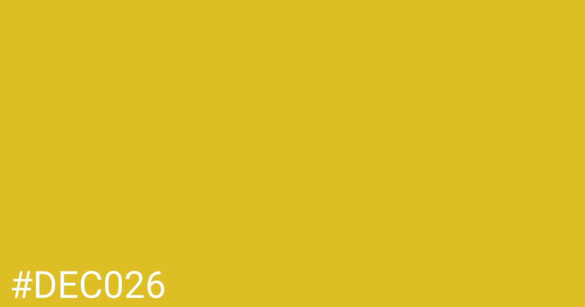 Hex color #dec026 graphic
