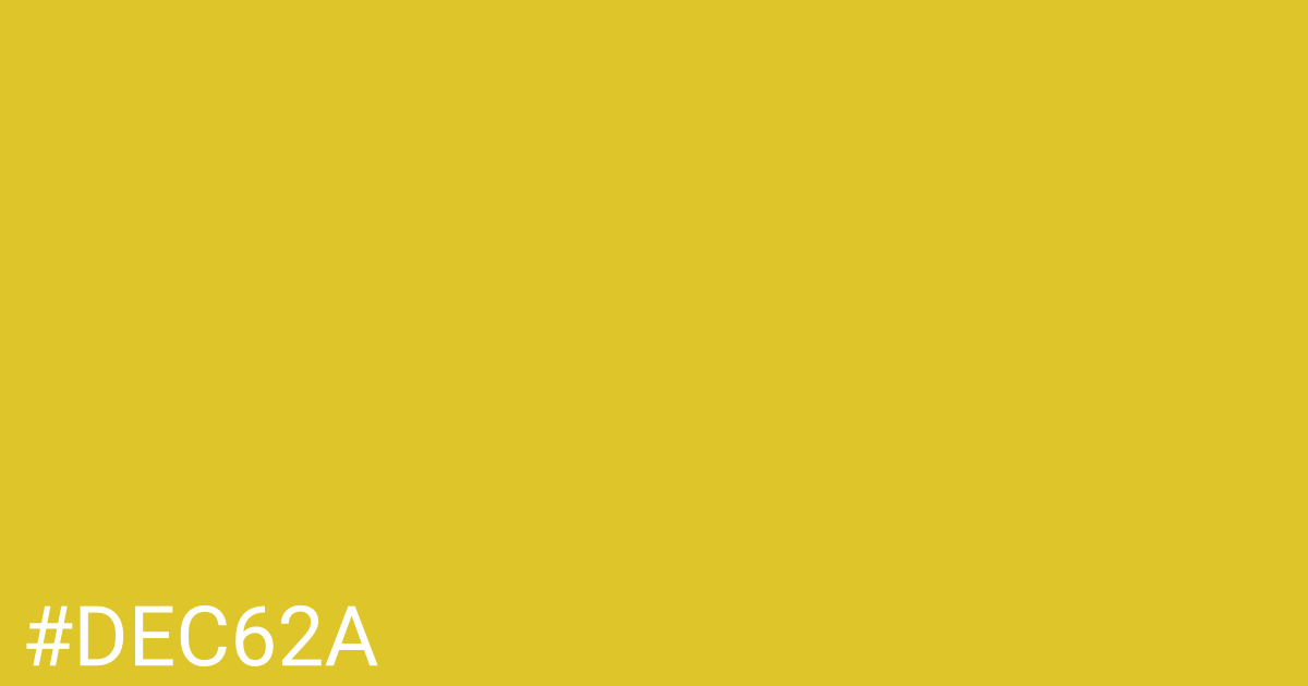 Hex color #dec62a graphic