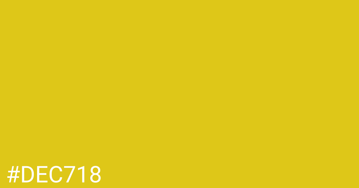 Hex color #dec718 graphic