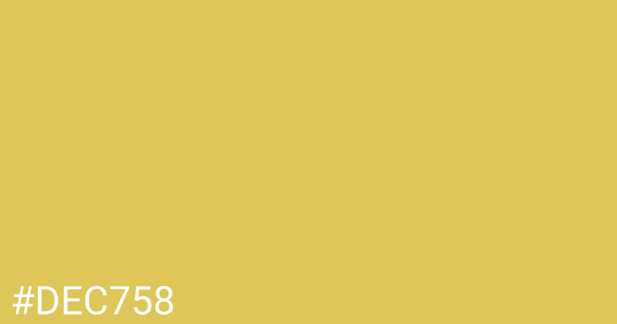 Hex color #dec758 graphic