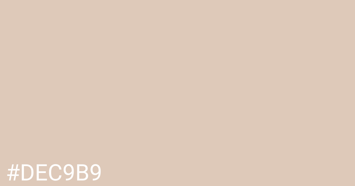 Hex color #dec9b9 graphic