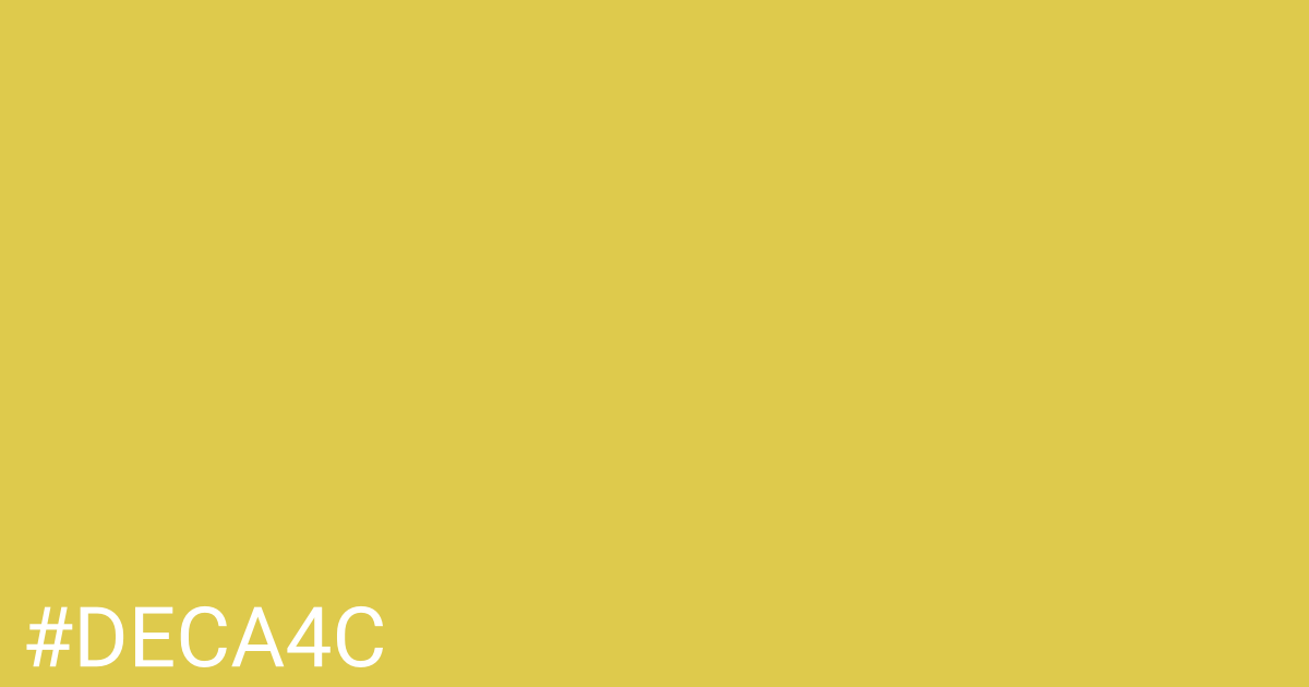 Hex color #deca4c graphic