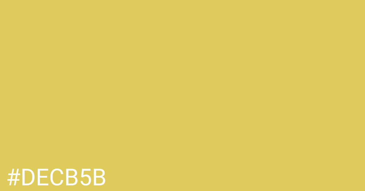 Hex color #decb5b graphic