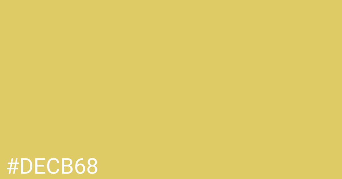 Hex color #decb68 graphic