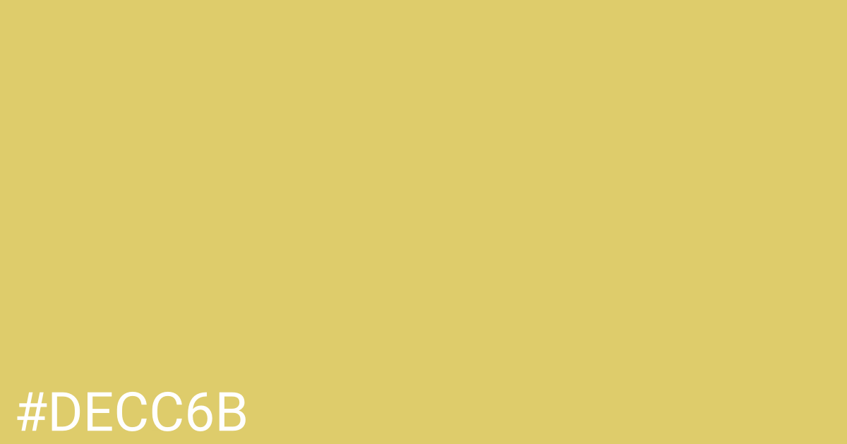 Hex color #decc6b graphic