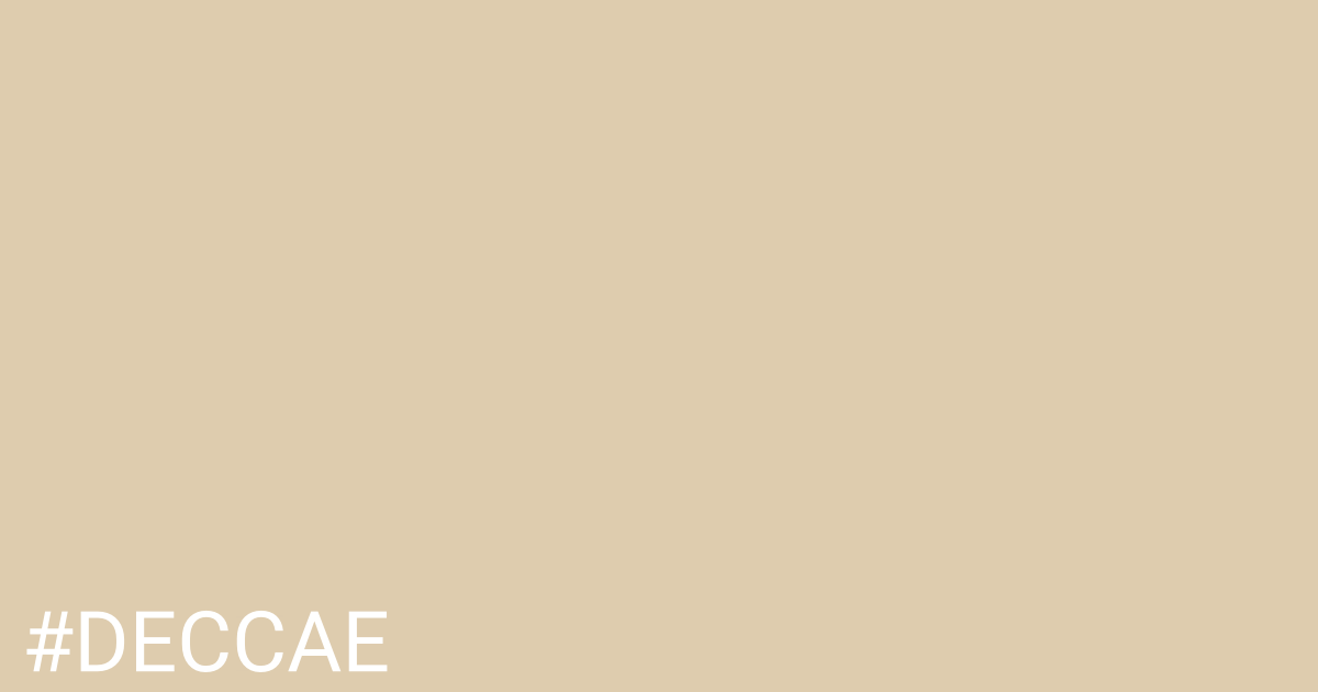 Hex color #deccae graphic