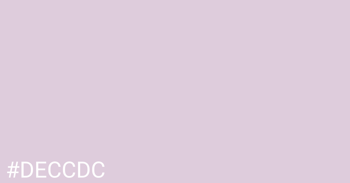 Hex color #deccdc graphic