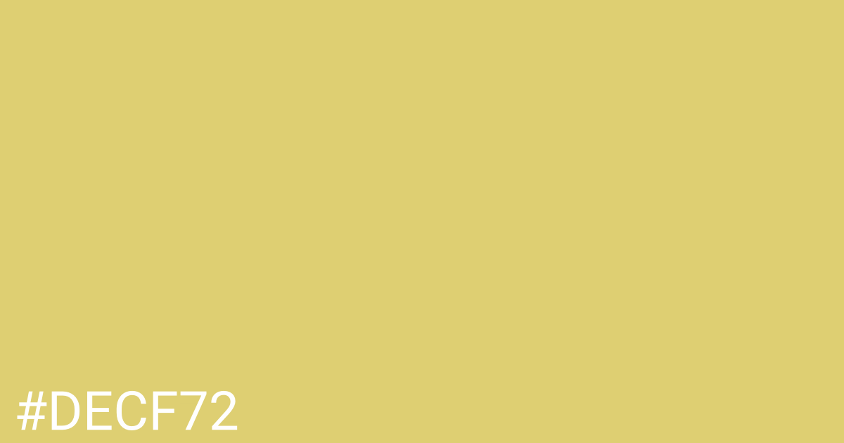 Hex color #decf72 graphic