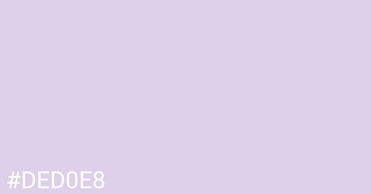 Hex color #ded0e8 graphic