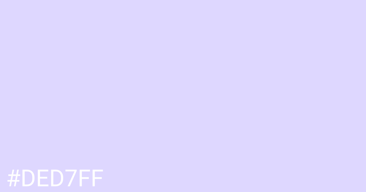 Hex color #ded7ff graphic