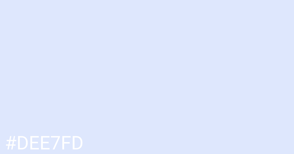 Hex color #dee7fd graphic