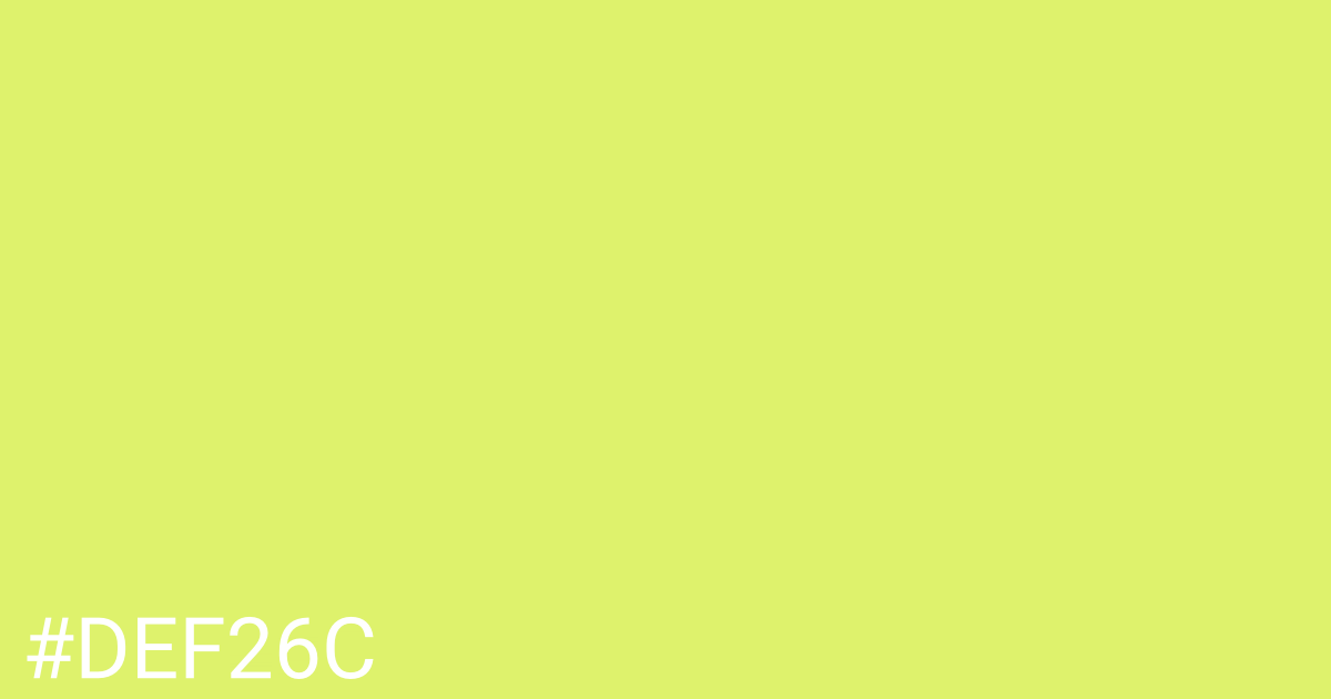 Hex color #def26c graphic