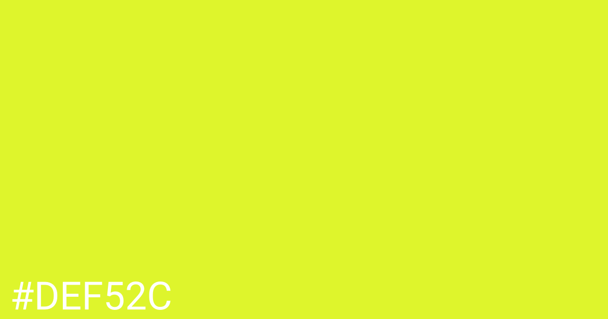 Hex color #def52c graphic