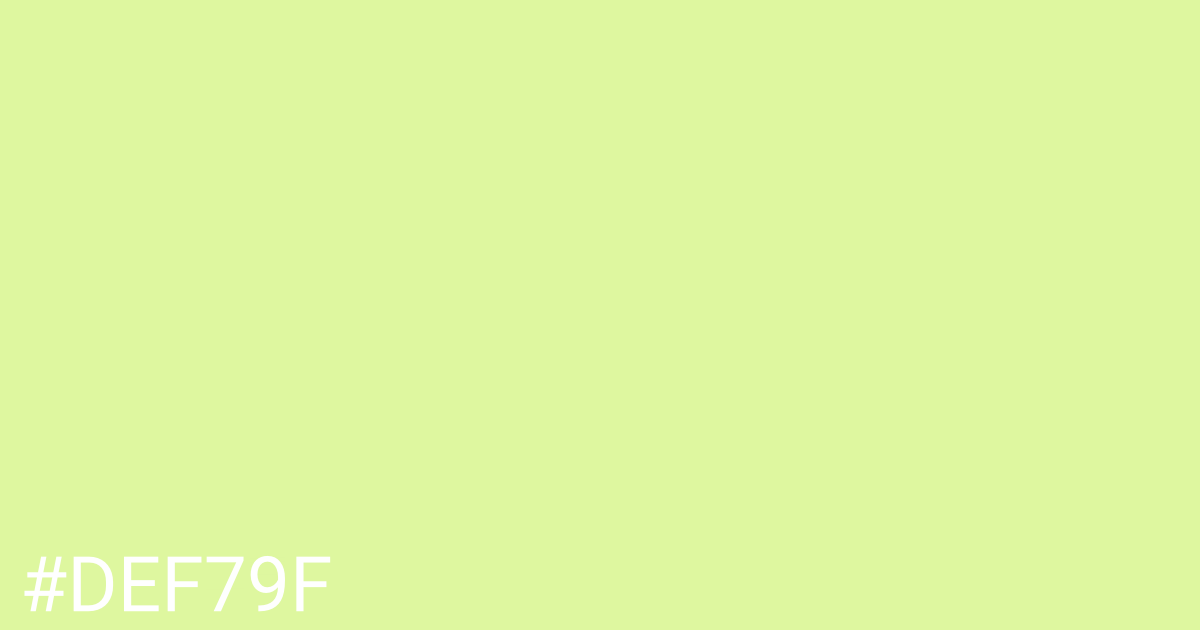 Hex color #def79f graphic