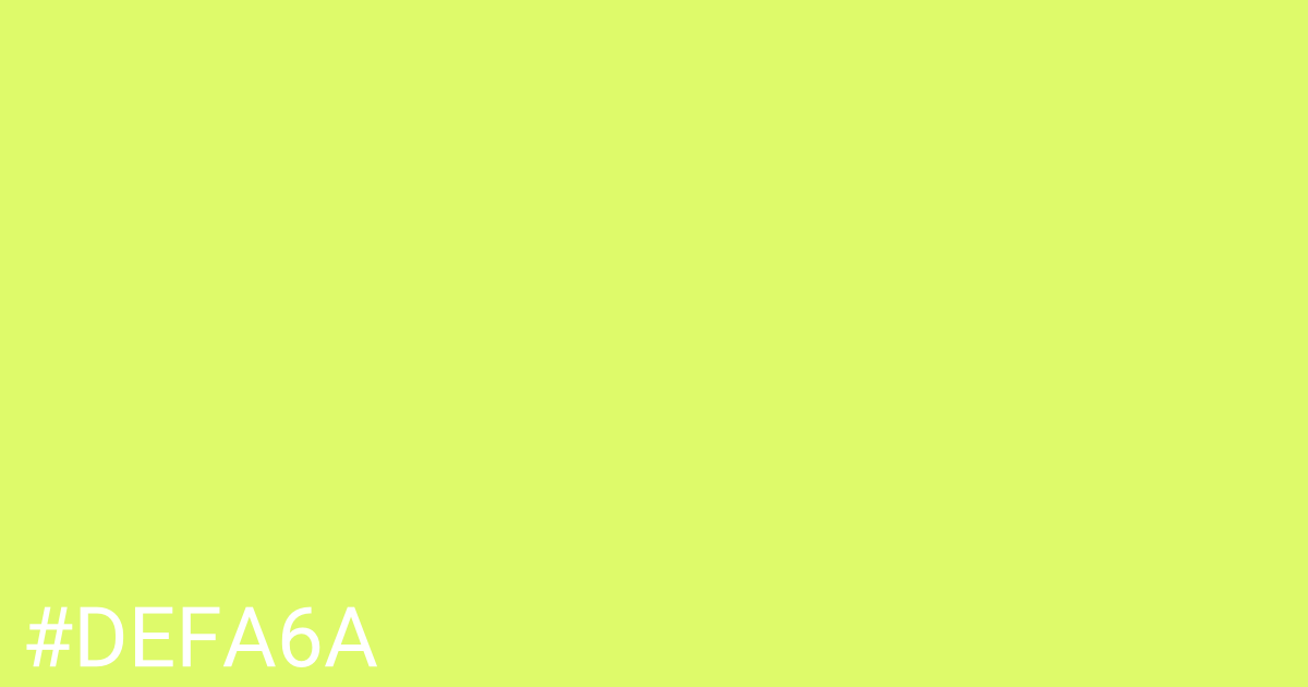 Hex color #defa6a graphic