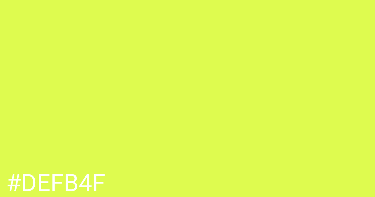 Hex color #defb4f graphic