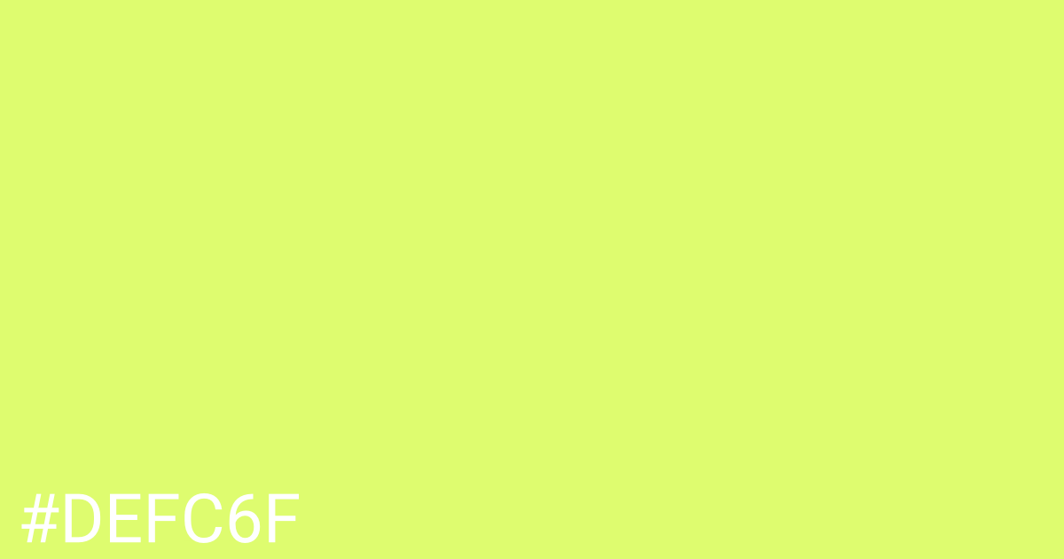 Hex color #defc6f graphic