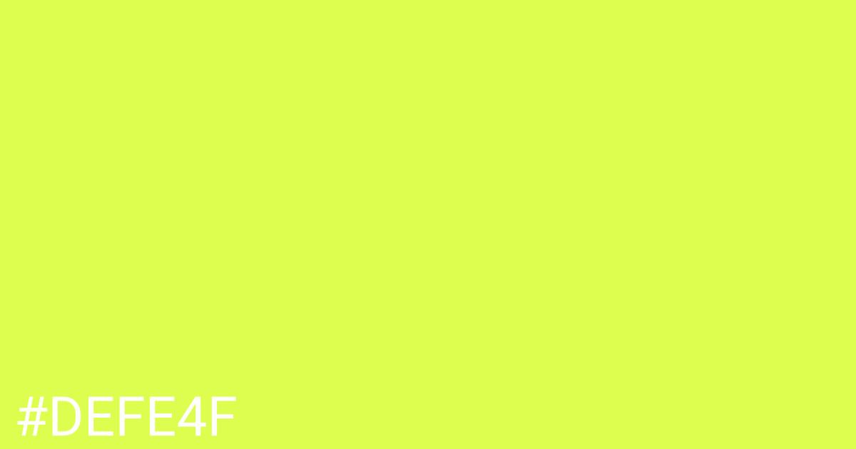 Hex color #defe4f graphic