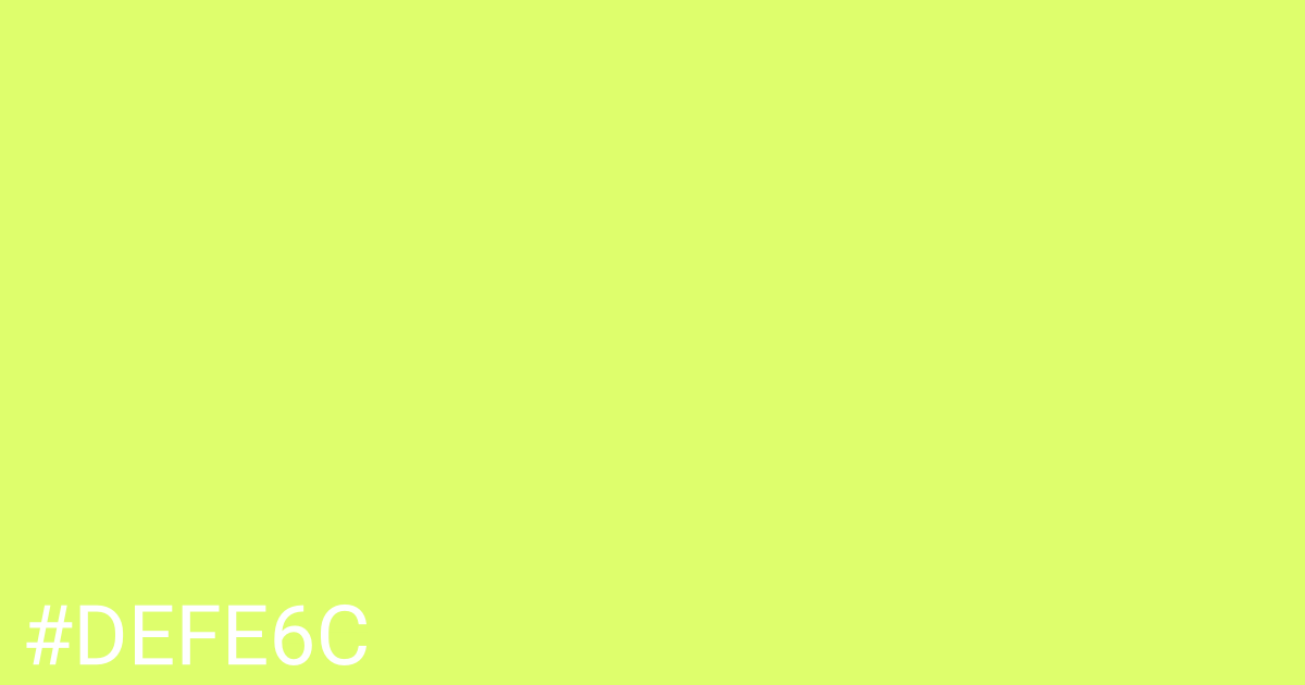 Hex color #defe6c graphic