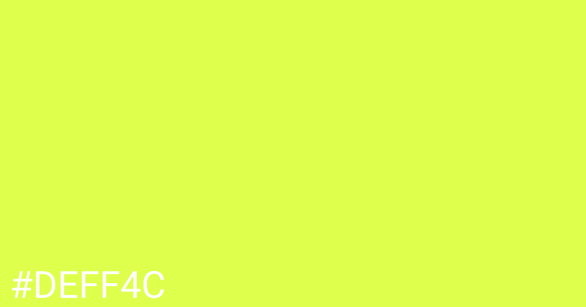 Hex color #deff4c graphic