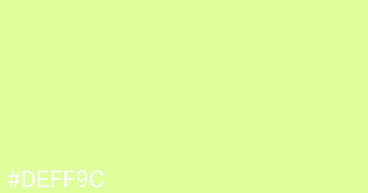 Hex color #deff9c graphic