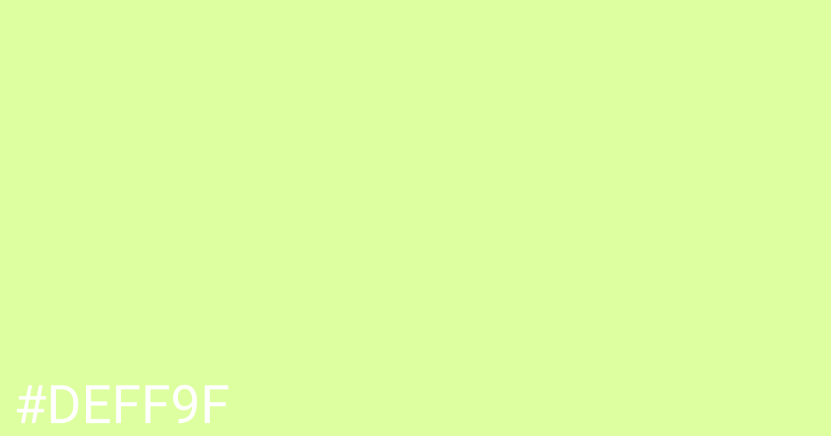 Hex color #deff9f graphic