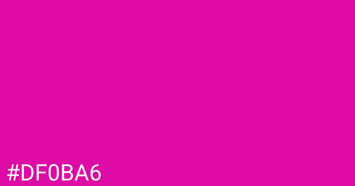 Hex color #df0ba6 graphic