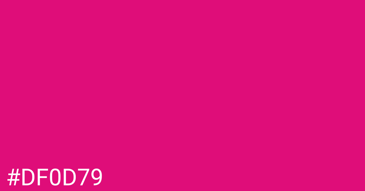 Hex color #df0d79 graphic