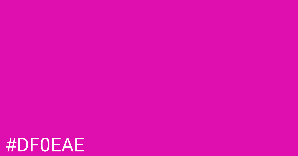 Hex color #df0eae graphic