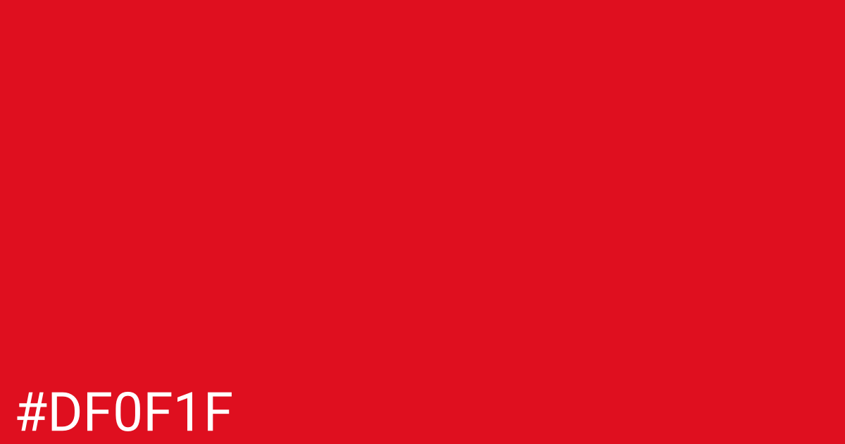 Hex color #df0f1f graphic