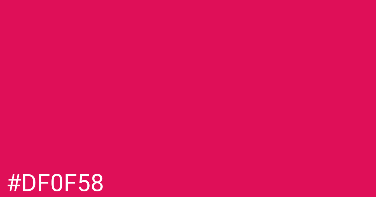 Hex color #df0f58 graphic